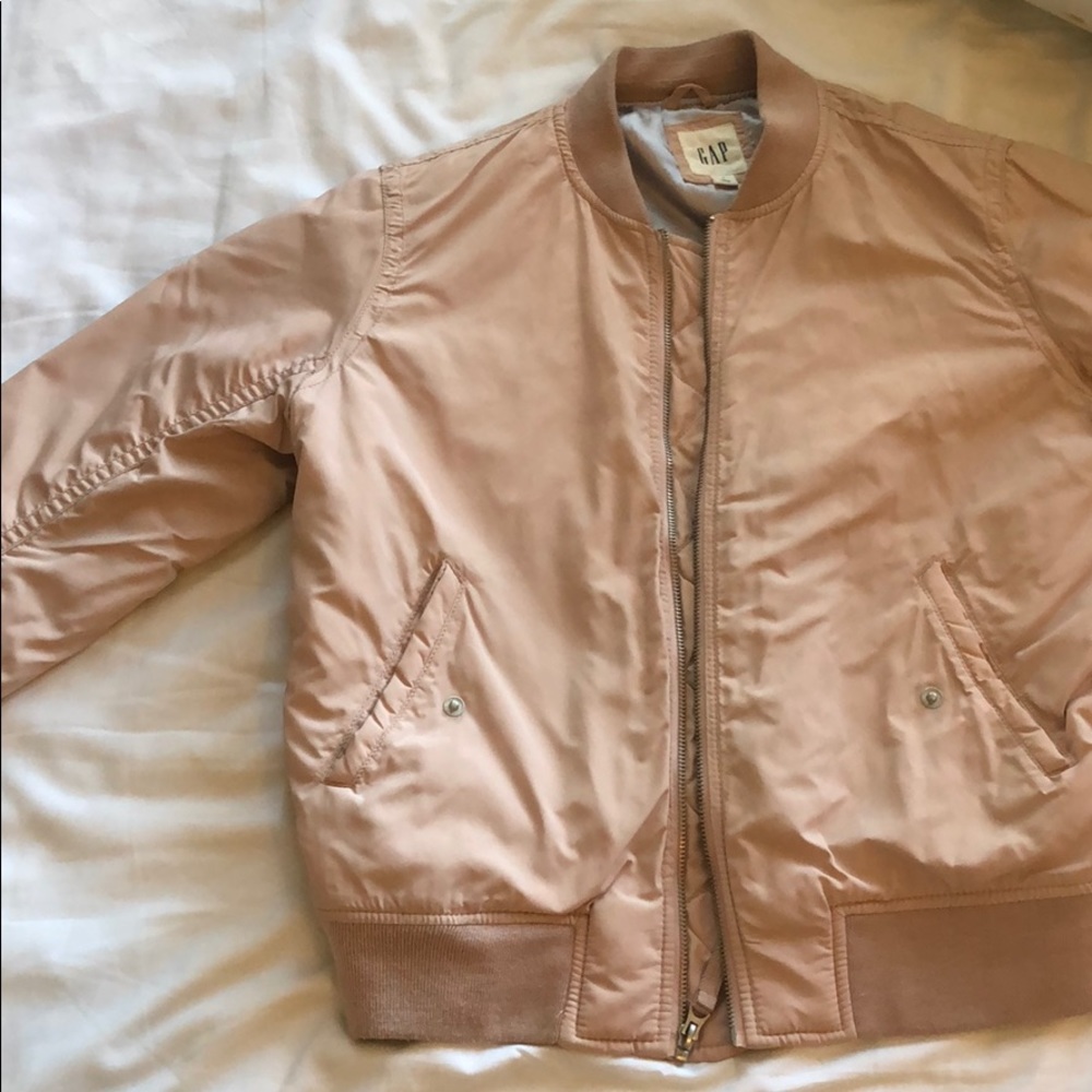 Gap women’s pastel pink bomber jacket